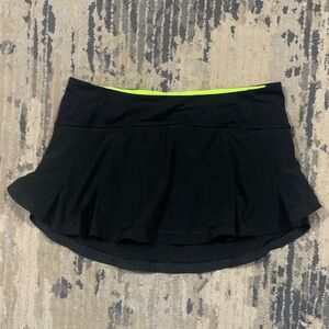 Lululemon Athletica Black Skirt with Neon Highlights